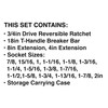 Harvest Forge 86826 3/4-Inch Dr. SAE Socket Set, Molded Case,