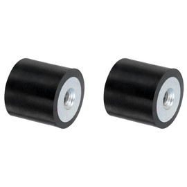 uxcell 15 x 15mm M4 Thread Female Rubber Mounts,Vibration Isolators,Replaces Anti Vibration Pads Flat Silent Block Base Block 2Pcs