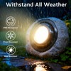 Vcdsoy Solar Powered Rock Lights Outdoor- 4 Pack Super Bright