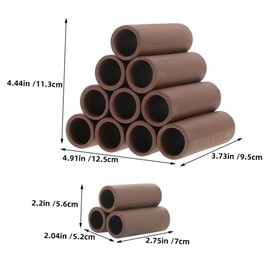 Hohopeti 2pcs Aquarium Shrimp Cave: Pottery Fish Tank Decoration - Shrimp Hideaway Pipes - Breeding Habitat Hiding Place for Small Fish