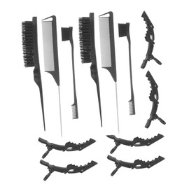 VICASKY 1 Set Hair Styling Combs Kit with Rat Tail Comb Edges Brush Alligator Clips Portable Hairdressing Tools for Men Women for Salon DIY Hair Coloring