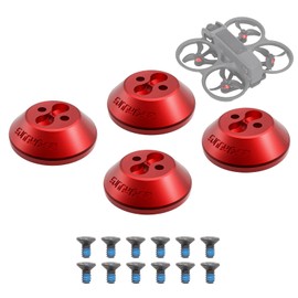 Kimyoaee Avata 2 Motor Protective Cover For DJI Avata2 FPV Motor Cover Aluminum Alloy Drone Accessories (Set of 4 Red)