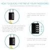 ORIA 4 Digit Padlock, 4 Pack Combination Lock with 2