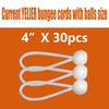 30-Piece YELIER Ball Bungee Cords (White, 6"), UV Resistant, Antioxidant,