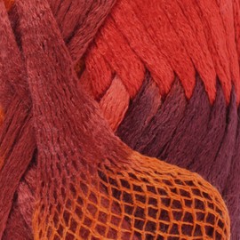 JubileeYarn Mesh Fishnet Yarn - 200g/Skein Chunky Acrylic - Shades of Red - 2 Skeins