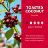 Lion Coffee Toasted Coconut Flavored, Light Roast Whole Bean Coffee,