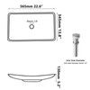 Focitland 22 Inch Stone Resin Bathroom Sink with Pop-Up Drain
