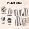 HJZHII 5 Pcs Grass Piping Tip, Stainless Stee Grass Icing