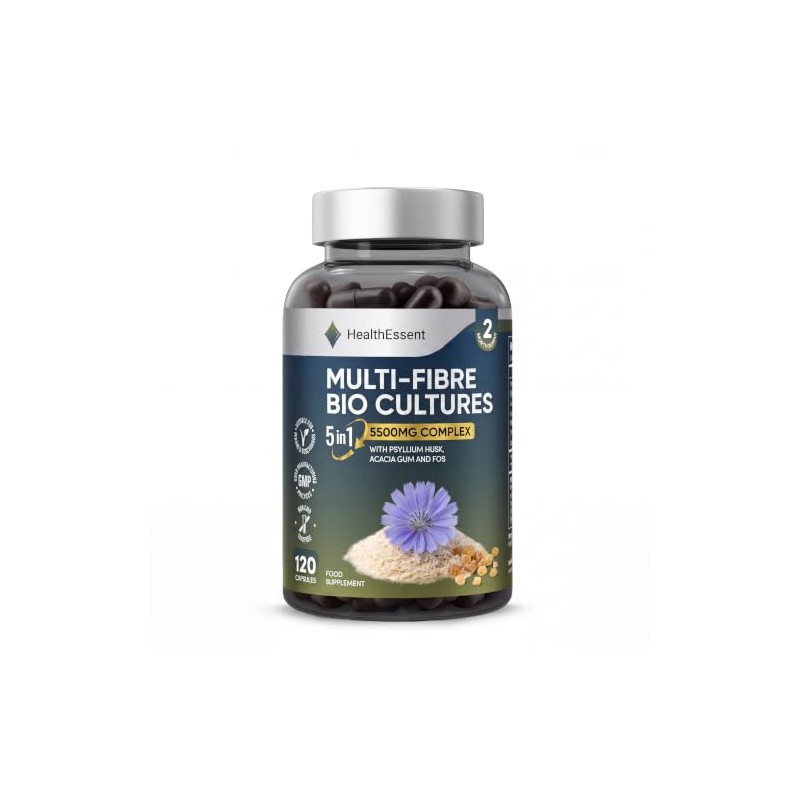HealthEssent Multi-Fibre Bio Cultures 5500mg + Psyllium Husk Acacia Gum