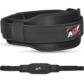 AQF Weight Lifting Belt Back Support Contoured 5.5 Inch Neoprene Back & Core Lumbar Support for Bodybuilding, Powerlifting, Squats, Deadlifts, Strength Training & Exercise (S)