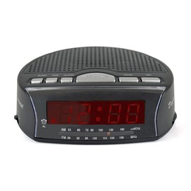 LLOYTRON "Daybreak" Alarm Clock Radio with Buzz Alarm or Radio - Snooze Function - Sleep Timer - Rotary Tuning and Volume Controls - Mains Operated - AM / FM Radio - J2006BK - Black