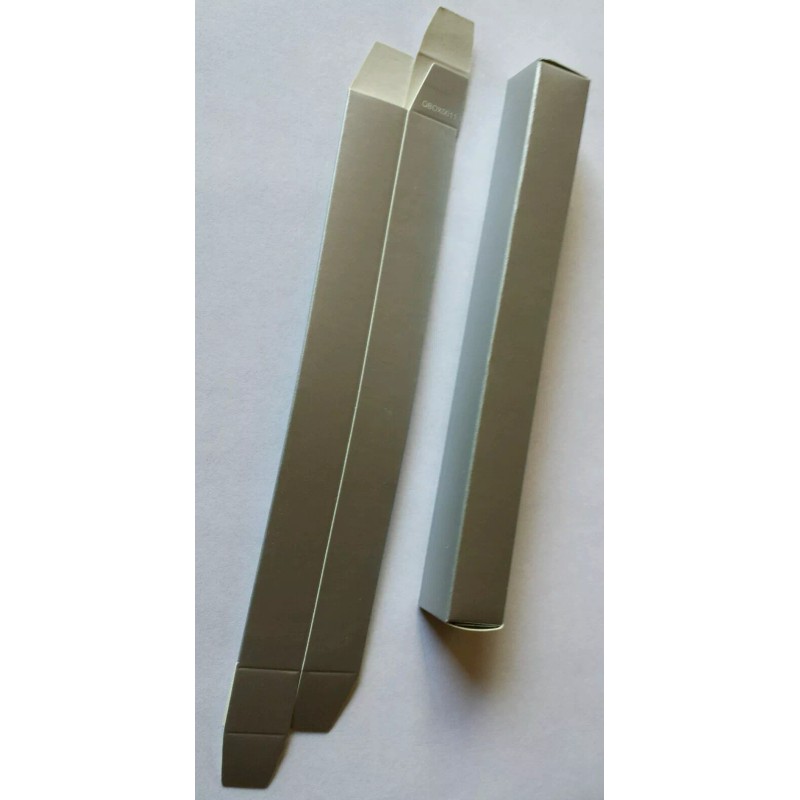 Q-Box 2x Fountain Ink Ballpoint Pen Pencil Silver Gray Cardboard