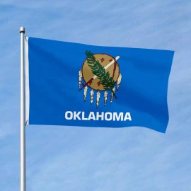 BC Flags Oklahoma State Flag 3x5 ft Printed Brass Grommets 100D Quality Polyester