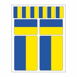 Generisch Set of 10 Ukraine Flag Stickers, Car Sticker