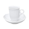 Meissen 000001-29582-1 Meissen Wave Play White Coffee Cup & Saucer,