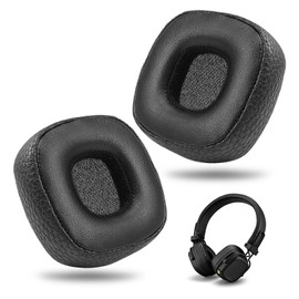 Ersatz-Ohrpolster für Marshall Major III/IV, 1 Paar Ersatz-Ohrpolster, Memory-Schaum, Geräuschisolierung, kompatibel mit kabelgebundenen/kabellosen Bluetooth-Kopfhörern, Schwarz