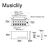 Musiclily Pro 52.5mm 2-Point Style Short Block Guitar Tremolo Bridge
