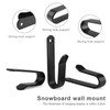 FINELYCR Pack of 4 Snowboard Wall Mounts Black Snowboard Holder