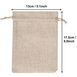 Irich 30 Pack Small Hessian Bags with Drawstring, 13 X 18 CM Biodegradable & Reusable Jute Bag,Fabric Gift Bag Wedding Gift Bags for Wedding Party Jewelry and DIY