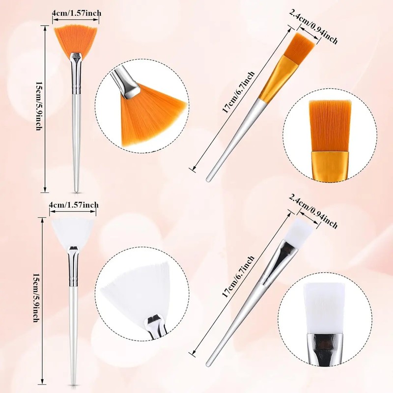 Kit 48 Brochas Premium Para Mascarilla Facial Serum Spa