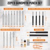 HORUSDY 22-Piece Durable Gunsmith Punch and Hammer Set, Steel Roll