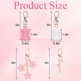 4PCS Lip Gloss Holder Keychain for Summer Fridays Flexible Silicone Lipgloss Lip Balm Holder Keychain Sleeve 0.55-0.7in Lip Balm Cap and Holder Set for Women Girl Keychains Portable Accessories