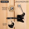 SANKINS Self-Locking Gate Latch with Spring Cable Pull for Wooden