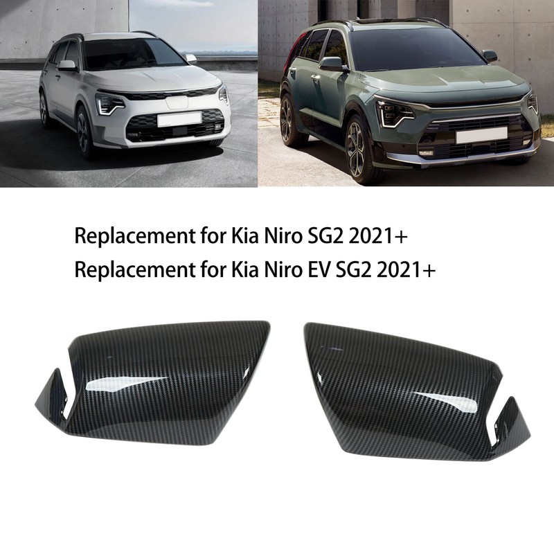 2pcs Side Mirror Cover Carbon Fiber Color Wing Mirror Cap