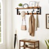 4 in 1 Coat Rack Wall Mount with Shelf, Coat