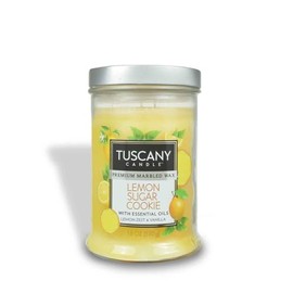 Tuscany Candle Lemon Sugar Cookie Long-Lasting Scented Jar Candle, 18 oz