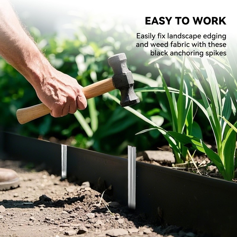 Worth Landscape Edging Stakes, 13Pcs 12Inch Corrugated Metal Garden Stakes