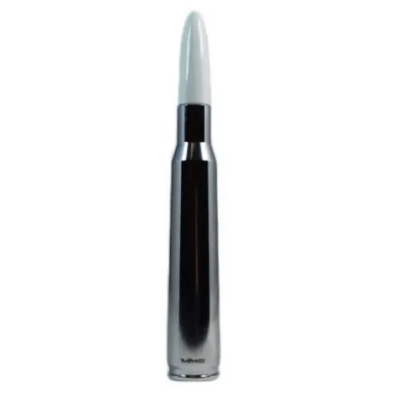 VMS CHROME BULLET ANTENNA WITH WHITE TIP FOR DODGE RAM