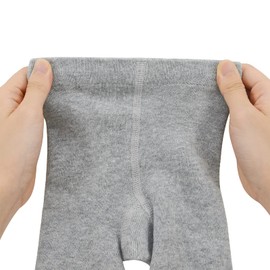 American Trends - Leggings de punto para bebé y niña, calcetines de invierno para bebés y niñas, Negro con empuñaduras, 0-6 Meses