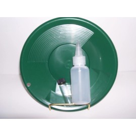 SE 14" PANNING GOLD PAN - GREEN, SNIFFER, VIAL
