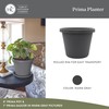 The HC Companies Prima Round Plastic Plant Pot w/Rolled Rim