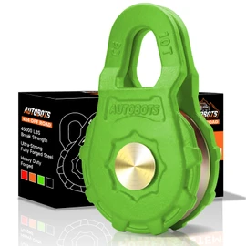 AUTOBOTS Heavy Duty Snatch Block (22046LBS Work Load Limit) for Winch Recovery,Forged Steel Snatch Block Pulley for Truck, UTV, ATV Green