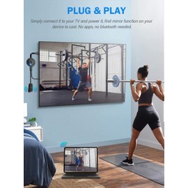 DARLYOR 4K 1080P Wireless Display Adapter, Stream PPT, Movies from i-Phone, Tablet, i-Pad, Laptop, PC to TV, Projector, Monitor - Wireless HDMI Screen Mirroring Dongle - Supports Airplay/Mircast/DLNA