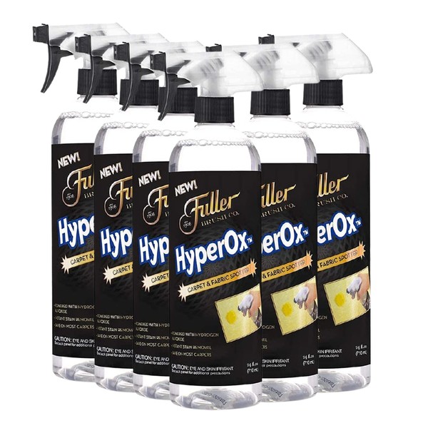Fuller Brush HyperOx Carpet & Fabric Spotter with Sprayer – Removes the Tough Set-in Stains – Odor Eliminator –Citrus Fresh Scent – 24 oz.(Pack of 6)