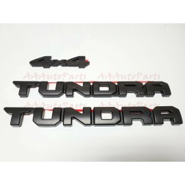 Toyota OEM 3PCS SET BLACKOUT EMBLEMS OVERLAY KIT 2014-2021 TOYOTA TUNDRA 4x4 GENUINE OEM