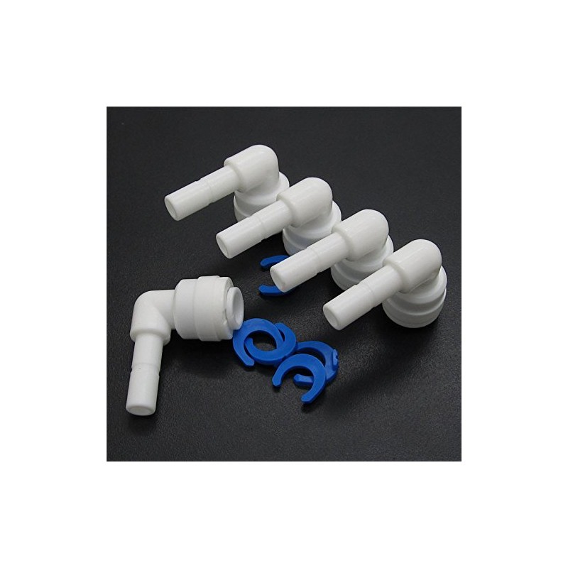 Pxyelec 1/4 Inch Elbow Water Filter Fitting Tube Connect 5