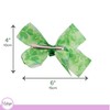 6 inch Wide Green St Patricks Day Hair Bow Watercolor