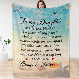 Fastpeace Daughter Gifts from Mom Dad - to My Daughter Blanket for Daughter - Christmas, Xmas, Birthday, Graduation Gifts for Daughter - Best Gift Ideas for Daughter Throw Blanket 50x60