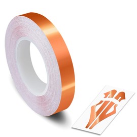 3/8" | 9mm Self-Adhesive Vinyl Pin Stripe Roll Decal Sticker Tape 32ft 9.80m - CHROME BURNT-ORANGE, Universally Compatible for Cars, Trucks, Vans, Motorcycles, Bikes, Helmets, Arts & Crafts
