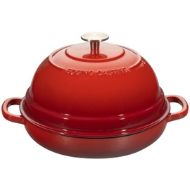 EDGING CASTING Enameled Cast Iron Dutch Oven Pot with Lid, Round Bread Oven for Homemade Sourdough Bread Baking, 6 Quart, Red