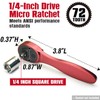 CROM 1/4-inch Drive Mini Ratchet - 72-Tooth 1/4 Socket Driver