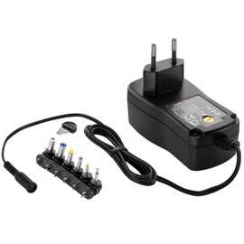 Poppstar Universal Power Supply, Variable Voltage (Volt), with Changeable Plug