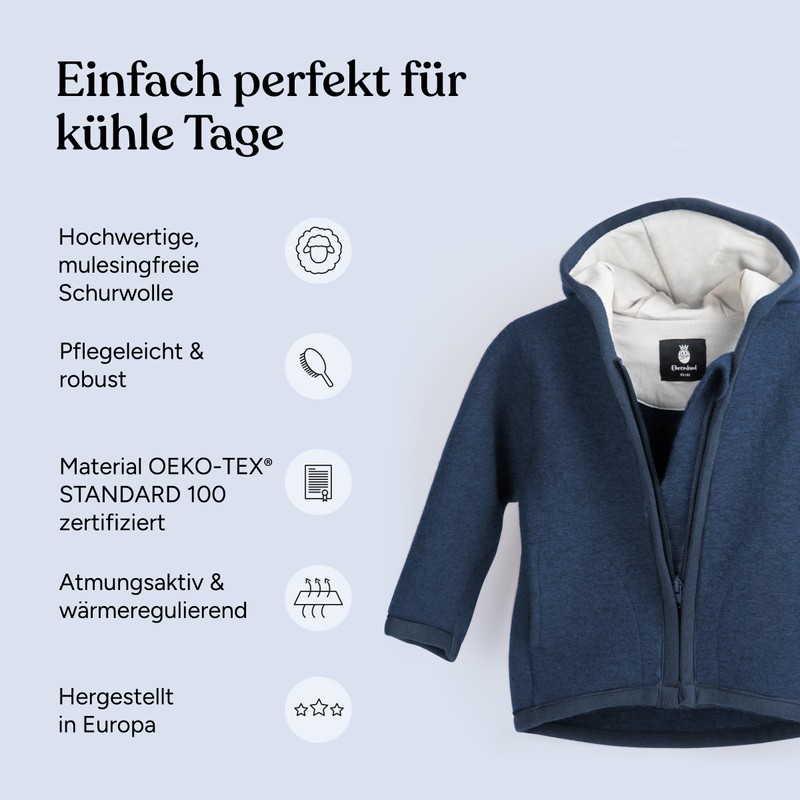 Ehrenkind® Children’s and Babies’ Broadcloth Jacket made from Natural Virgin