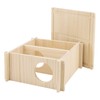 Hamster Wood House 2 Chambers Guinea Pig House for Cage