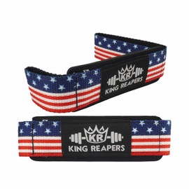 Lifting Straps Gym, Wrist Straps Lifting, Gym Strap, Weightlifting Straps, Deadlift Straps for Men, Workout Straps for Weight Lifting Men and Women (USA Flag Colour)