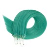 RUNATURE Micro Ring Hair Extensions Real Human Hair Teal Hair